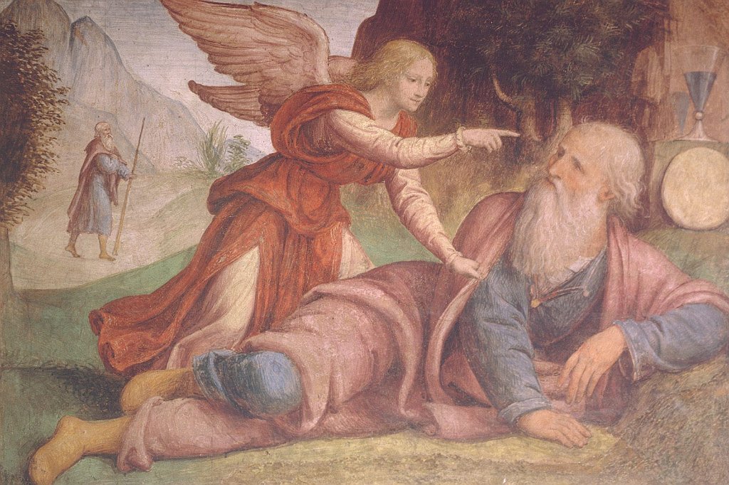 Elijah Awakened by an Angel, Fresco Bernardino Luini